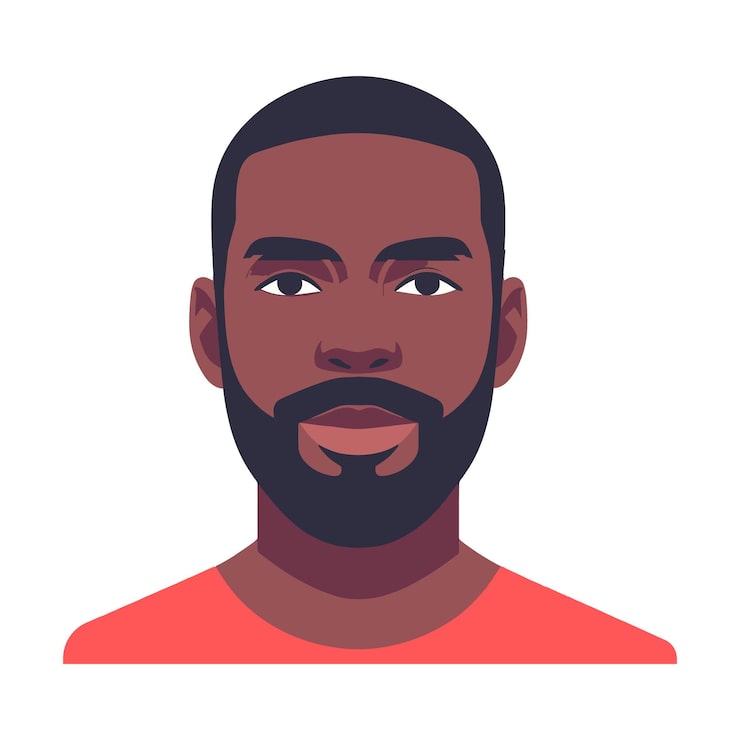 bearded man portrait flat vector 621660 6765